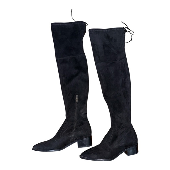 Marc Fisher Black Over the Knee Boots with Suede Finish - Picture 2 of 4